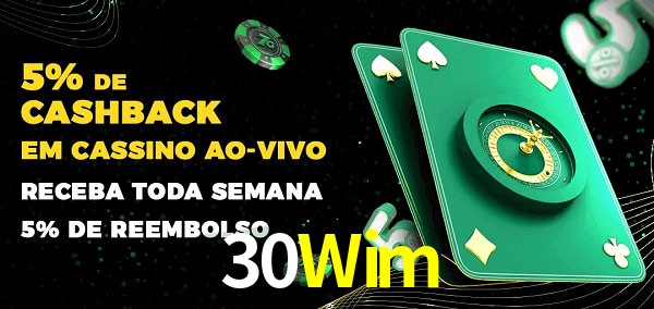 Promoções do cassino ao Vivo 30Wim